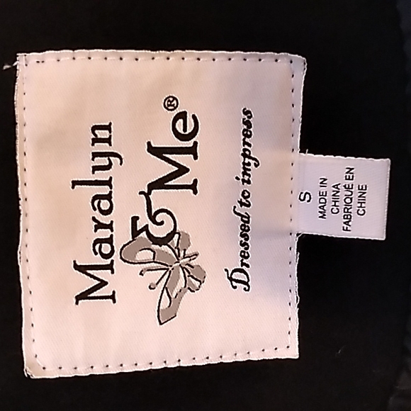 Maralyn & Me Black Lined Zip Detail Double Breasted Coat. Size Small - Picture 10 of 11